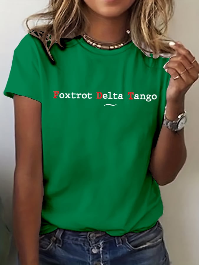 Women's Foxtrot Delta Tango Print T-Shirt