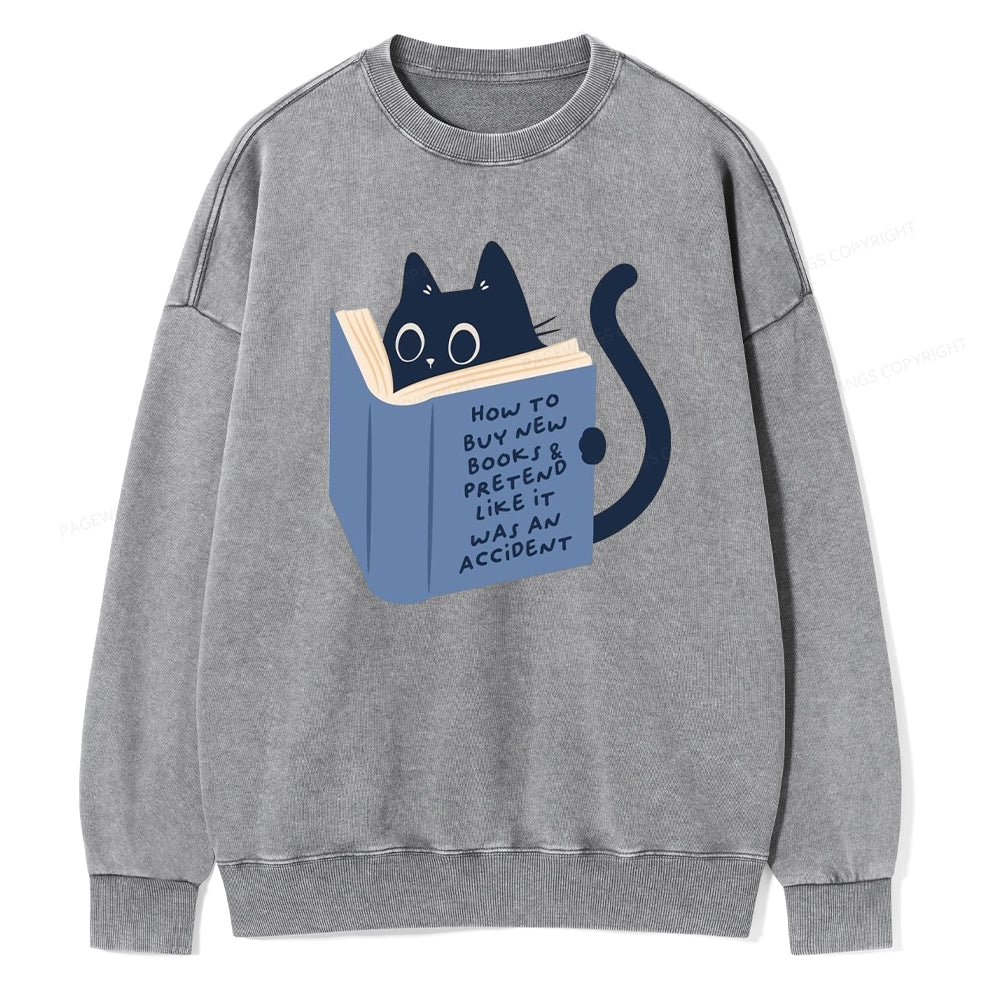How To Buy New Books Unisex Washed Sweatshirt