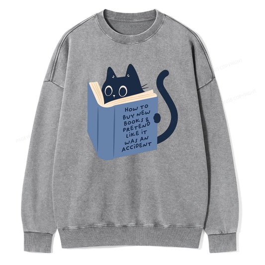How To Buy New Books Unisex Washed Sweatshirt