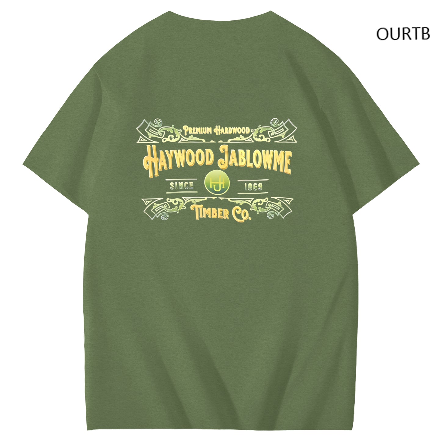 Haywood Since 1869 Jablowme Timber Co Art Pattern Print T-Shirt