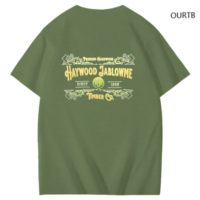Haywood Since 1869 Jablowme Timber Co Art Pattern Print T-Shirt