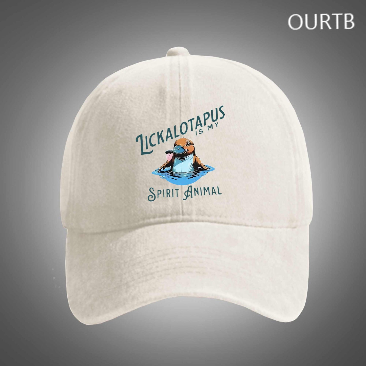 Lickalotapus Is My Spirit Animal Funny Art Print Unisex Distressed Cotton Washed Art Print Hat