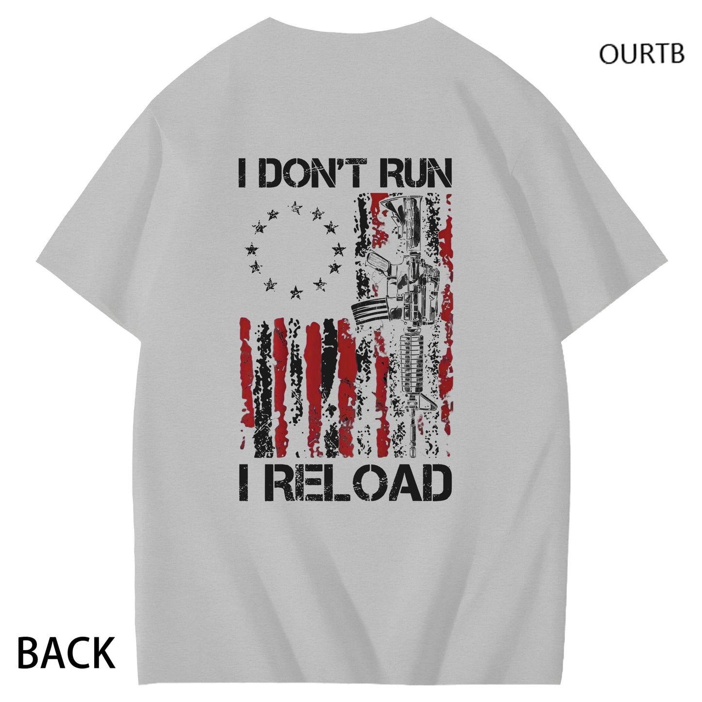 I Don't Run I Reload Art Pattern Print T-Shirt