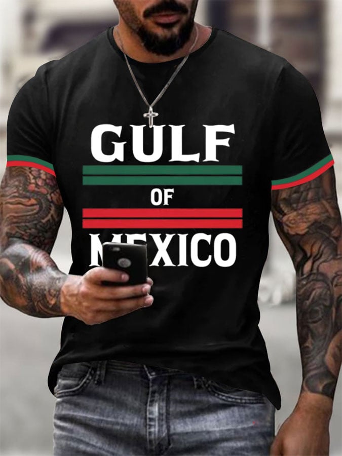 Men's Gulf Of Mexico Print Casual T-shirt