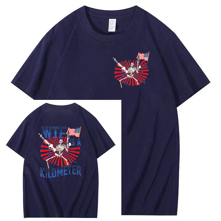 WTF It's A Klometer Pattern Print 100%Cotton T-Shirt