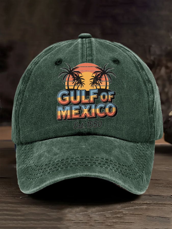 Gulf Of Mexico Printed Baseball Cap