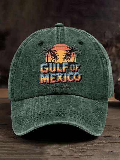 Gulf Of Mexico Printed Baseball Cap