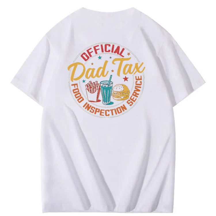 Official Dad Tax Pattern Print 100%Cotton T-Shirt