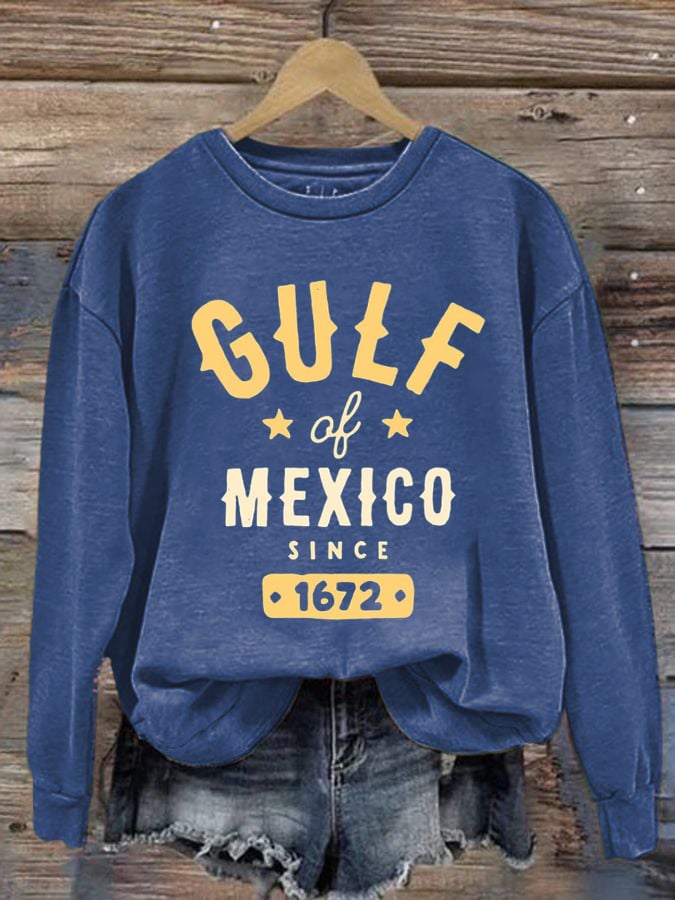 Women'S Gulf of Mexico Printed Round Neck Sweatshirt