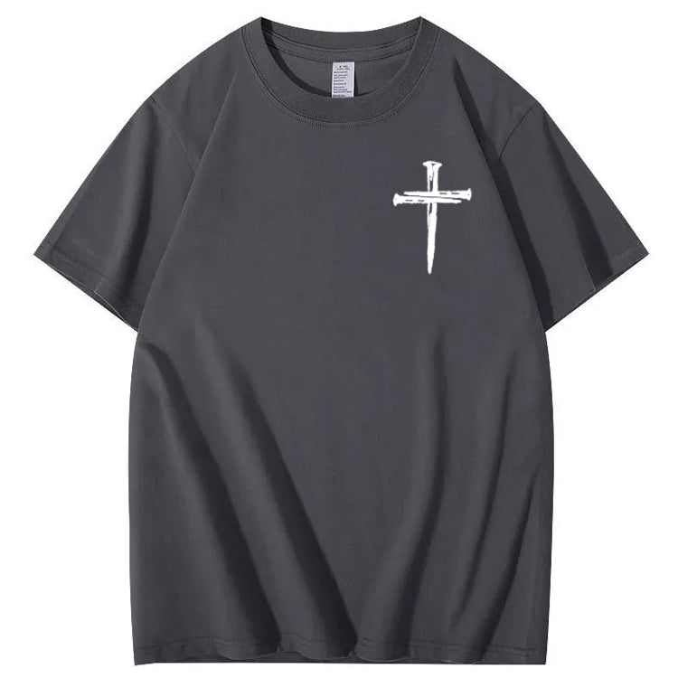 Bring Up My Past Jesus Pattern Print Crew Neck T-Shirt