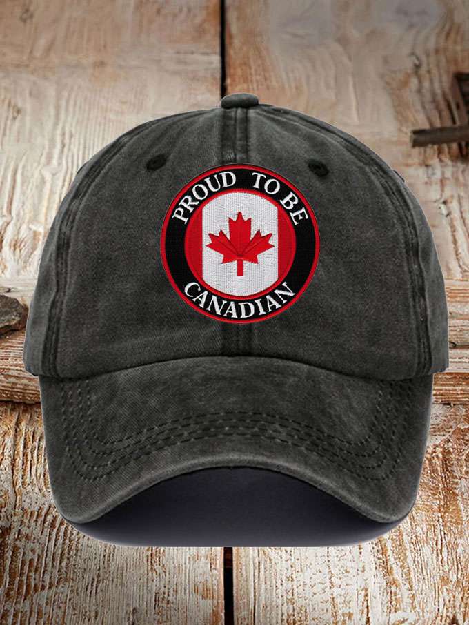 Unisex Canada  Proud To Be Candadian Printed Hat