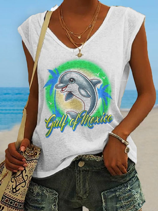 Women's Golfo De Mexico Print Tank Top