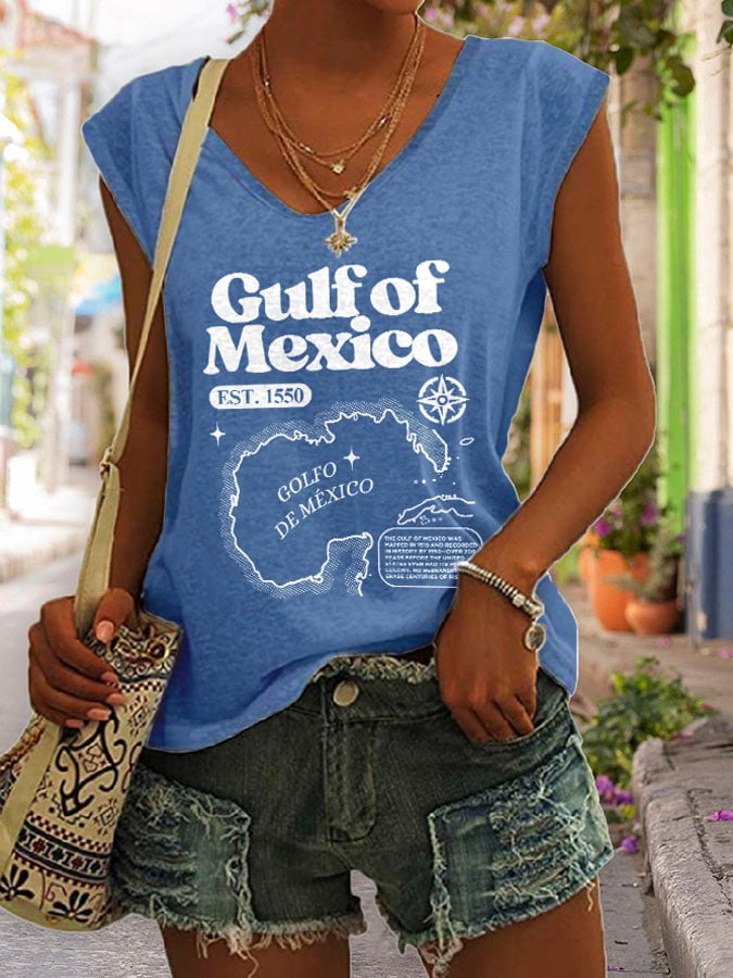 Women's Gulf Of Mexico Print Tank Top