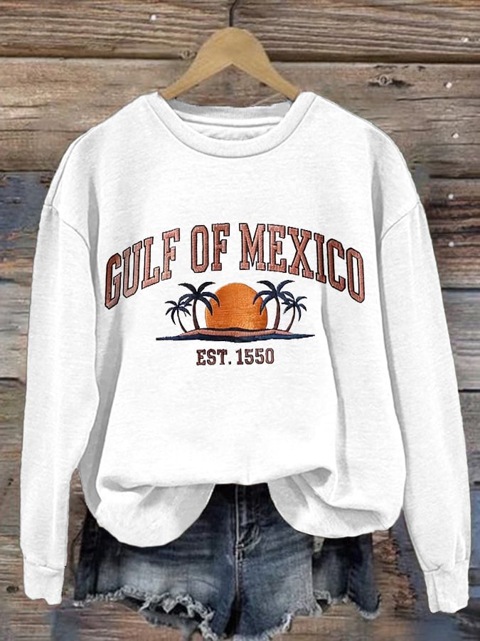 Women'S Gulf Of Mexico Print Sweatshirt