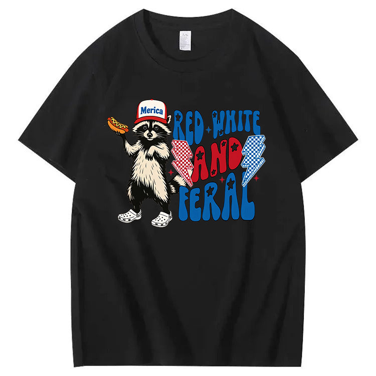 Red White And Feral T-Shirt