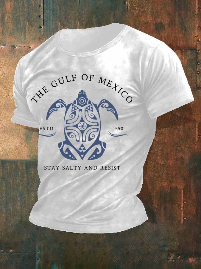 Men's Gulf Of Mexico Printed Round Neck T-Shirt