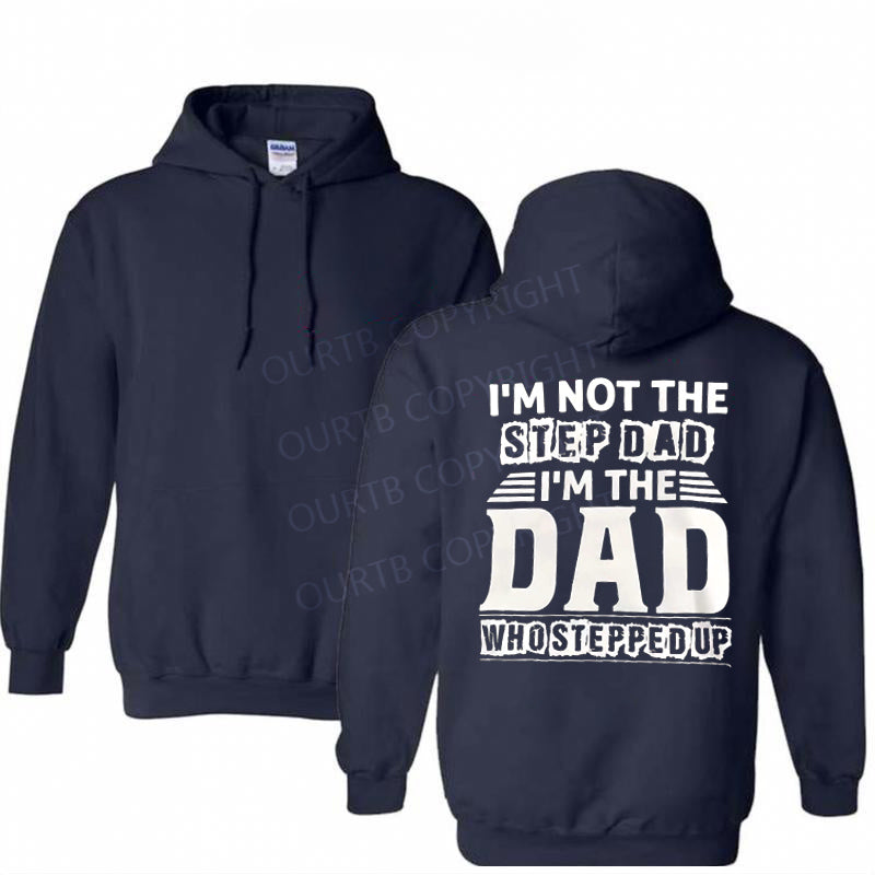 Not Step Dad Pattern Printed Classics Hooded Sweatshirt