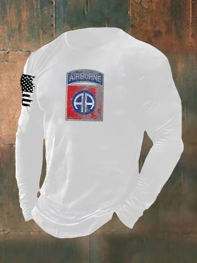 Men's Airborne Pattern Long Sleeve T-Shirt