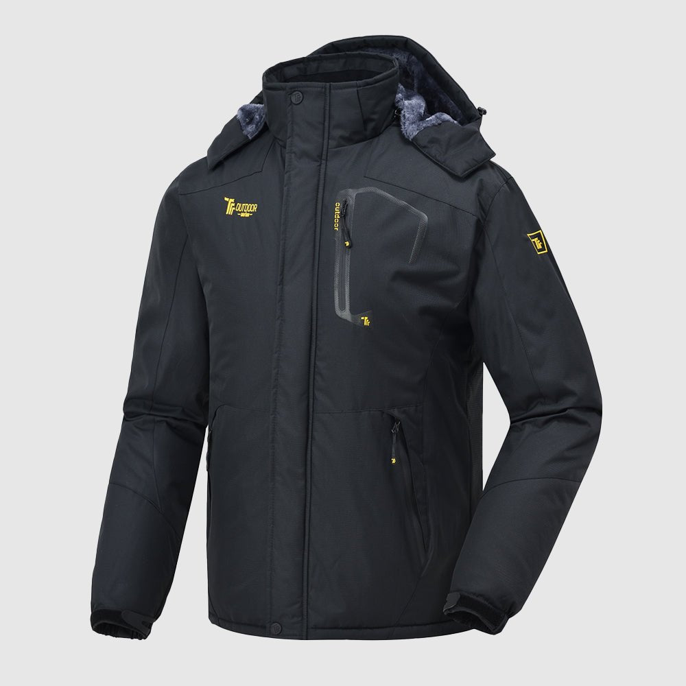 Men's Water Resistant Skiing Windbreaker Hooded Jacket