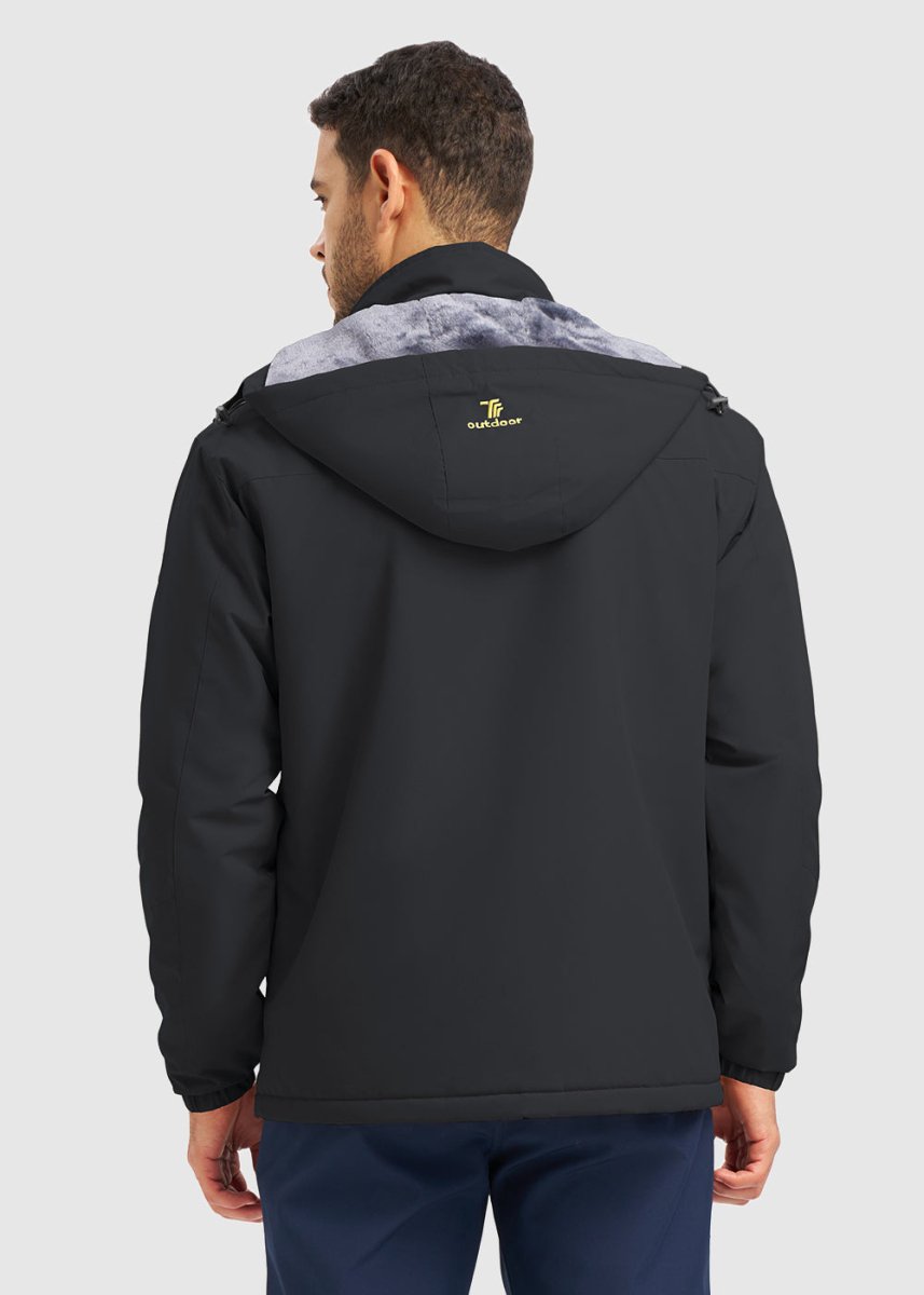 Men's Water Resistant Skiing Windbreaker Hooded Jacket