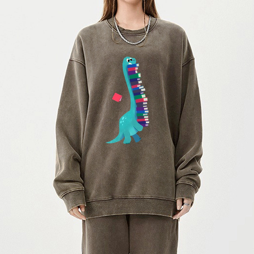 Book Dinosaurs Unisex Washed Sweatshirt
