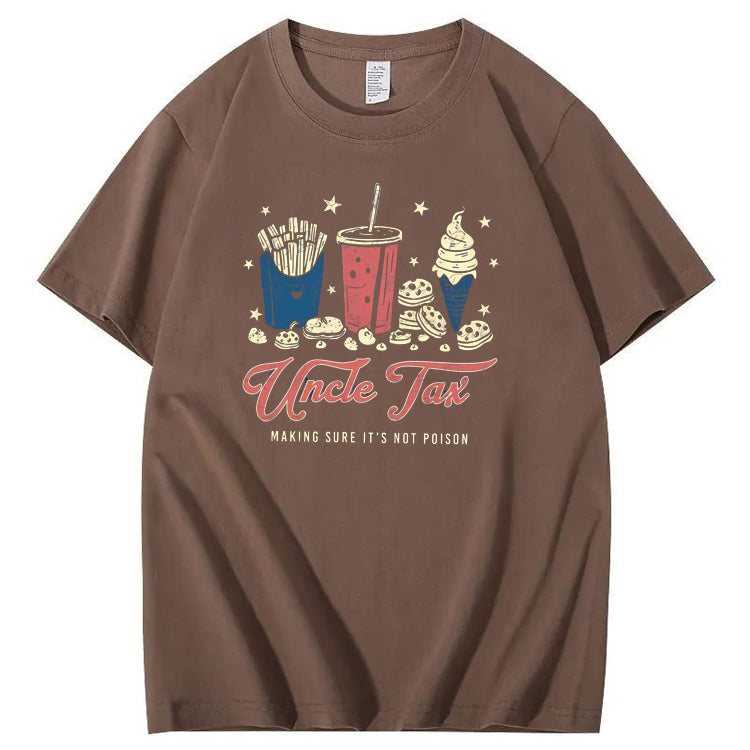 Uncle Tax Pattern Print T-Shirt