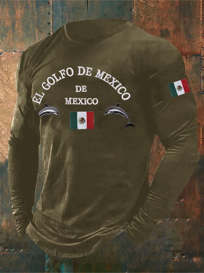 Men'S Retro Gulf of Mexico Print T-Shirt