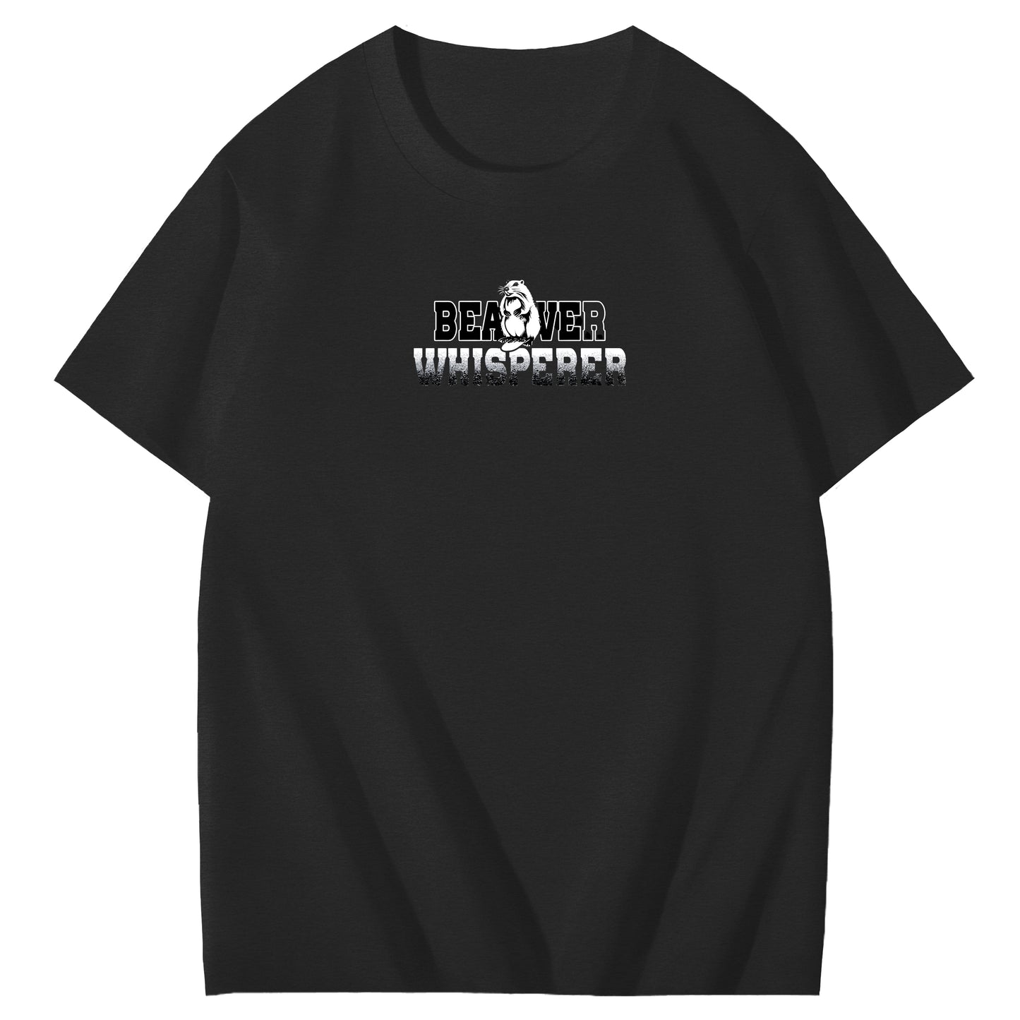 Beaver Whisper Funny Adoult Art Pattern Print T-Shirt