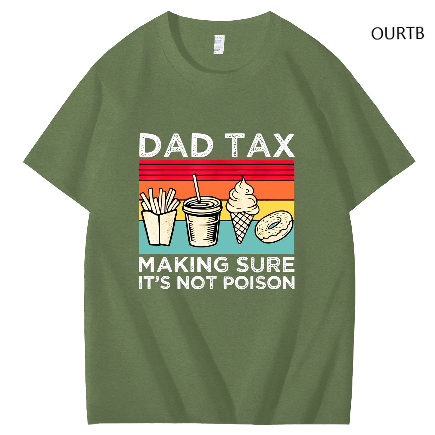 Dad Tax Making Sure It's Not Poison Funny Art Pattern Print T-Shirt