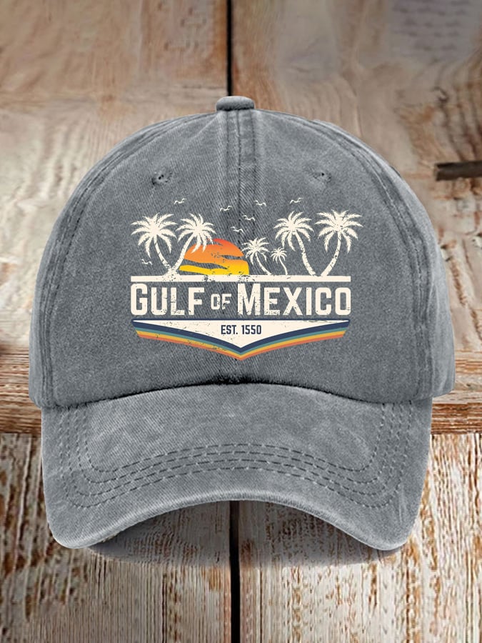 Gulf Of Mexico Printed Casual Baseball Cap