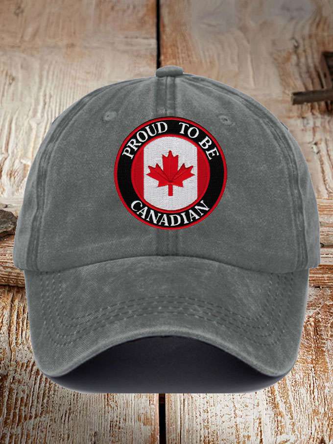 Unisex Canada  Proud To Be Candadian Printed Hat