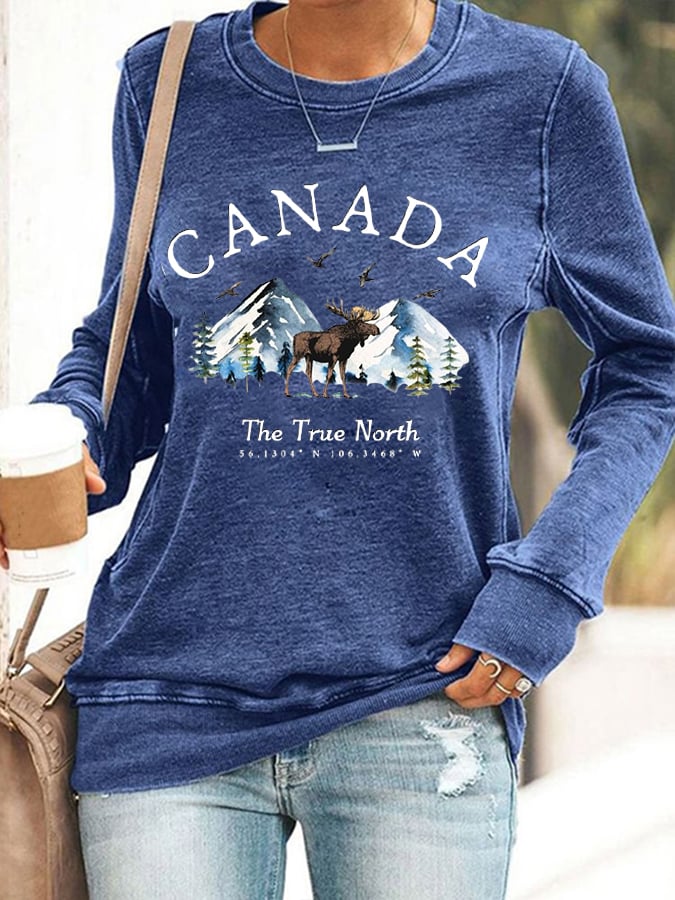 Women's Canada  Print Sweatshirt