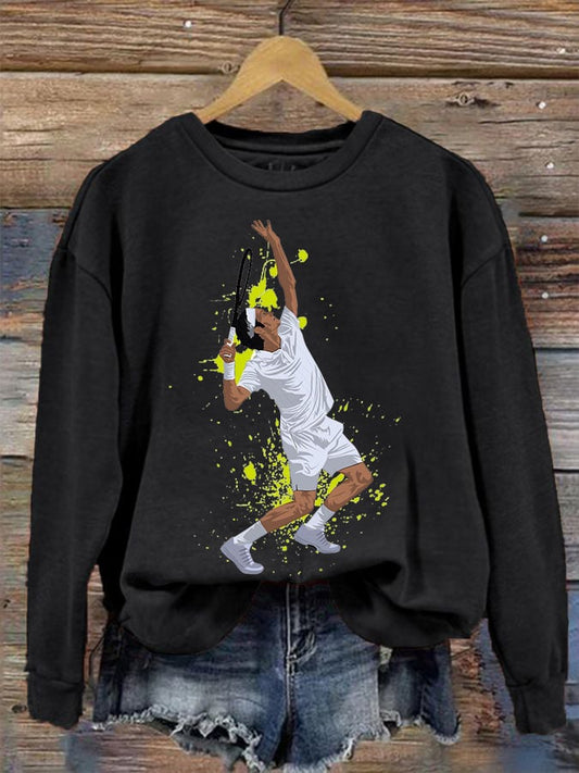 Women's Tennis Superstar Rafa Print Crew Neck Sweatshirt