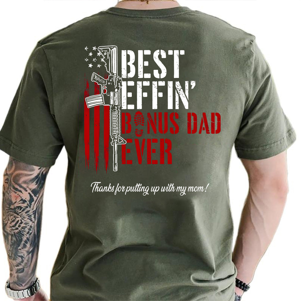 Effin’ Bonus Dad Ever Vintage T-Shirt, Funny Stepdad Shirt, Father’s Day Gift, Bonus Dad Appreciation Tee, Classic T-Shirt, Menswear Top