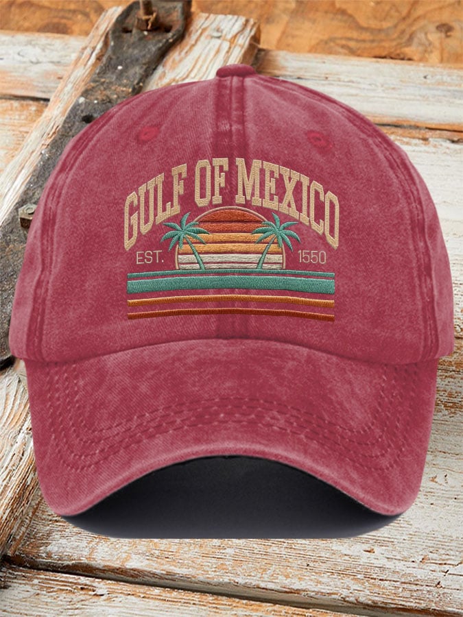 Gulf Of Mexico Printed Baseball Cap