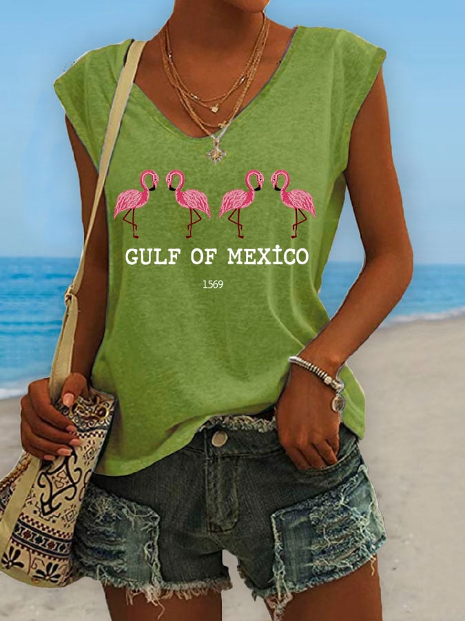 Women's Gulf Of Mexico Print Tank Top
