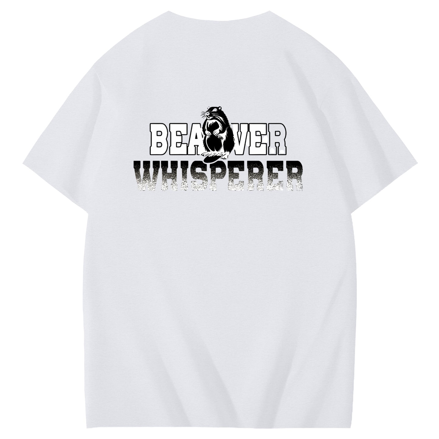 Beaver Whisper Funny Adoult Art Pattern Print T-Shirt