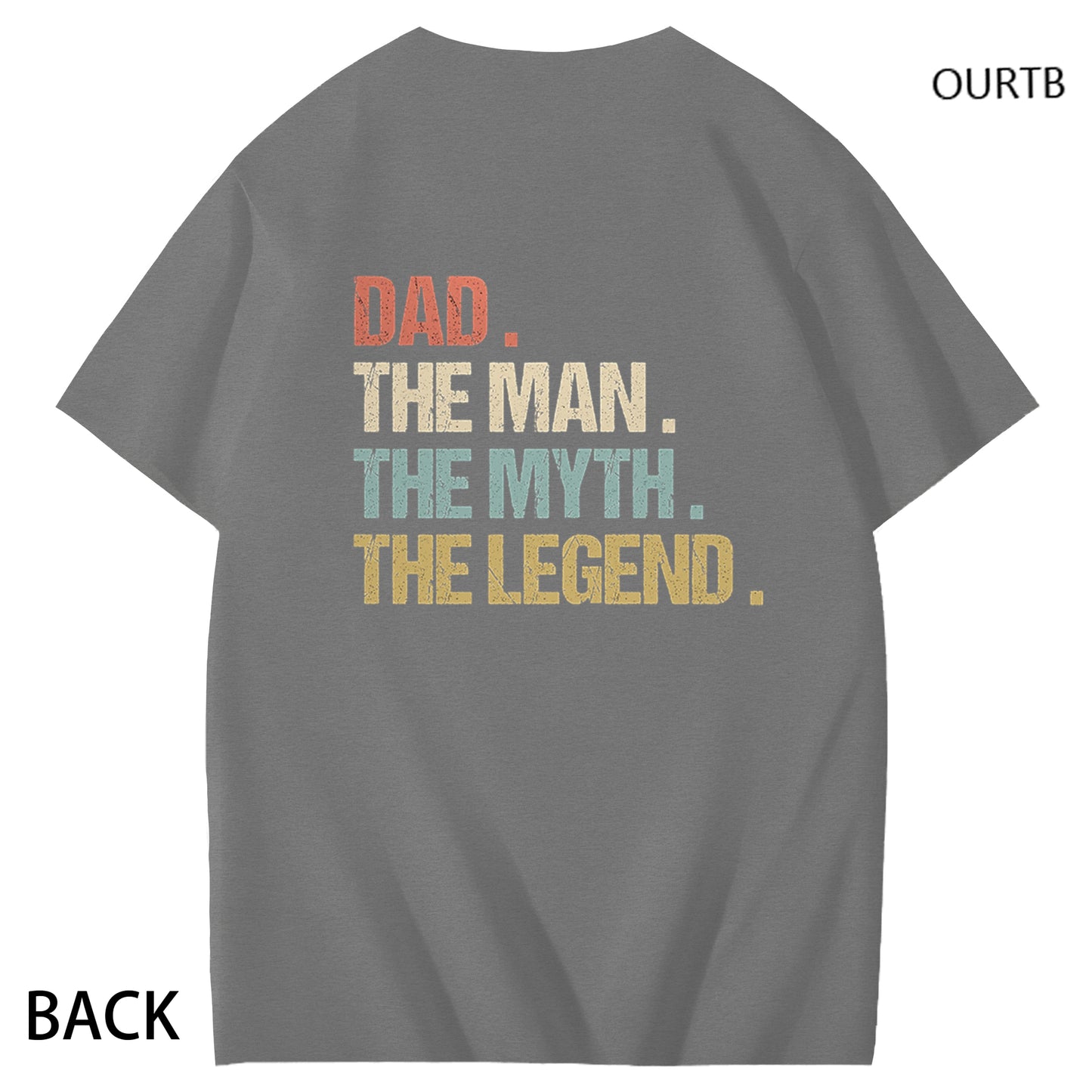 Dad The Man The Myth The Legend Funny Adult Couple Art Pattern Print T-Shirt
