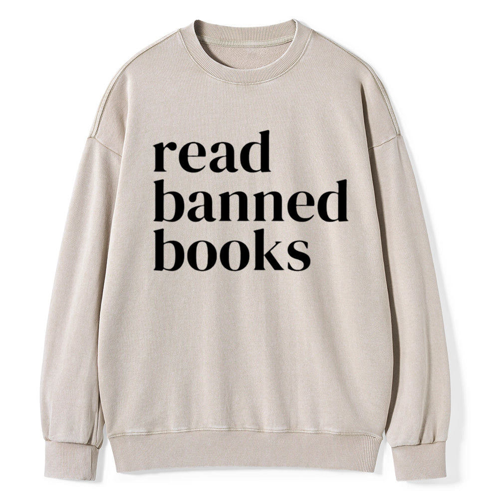 Read Banned Books Unisex Washed Sweatshirt
