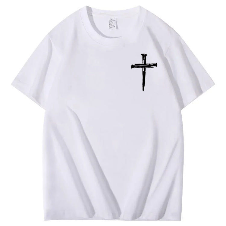 Bring Up My Past Jesus Pattern Print Crew Neck T-Shirt