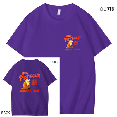 Willy Phistergash Stuffing Beavers Since'69 Taxidermy Shop Art Pattern Print T-Shirt