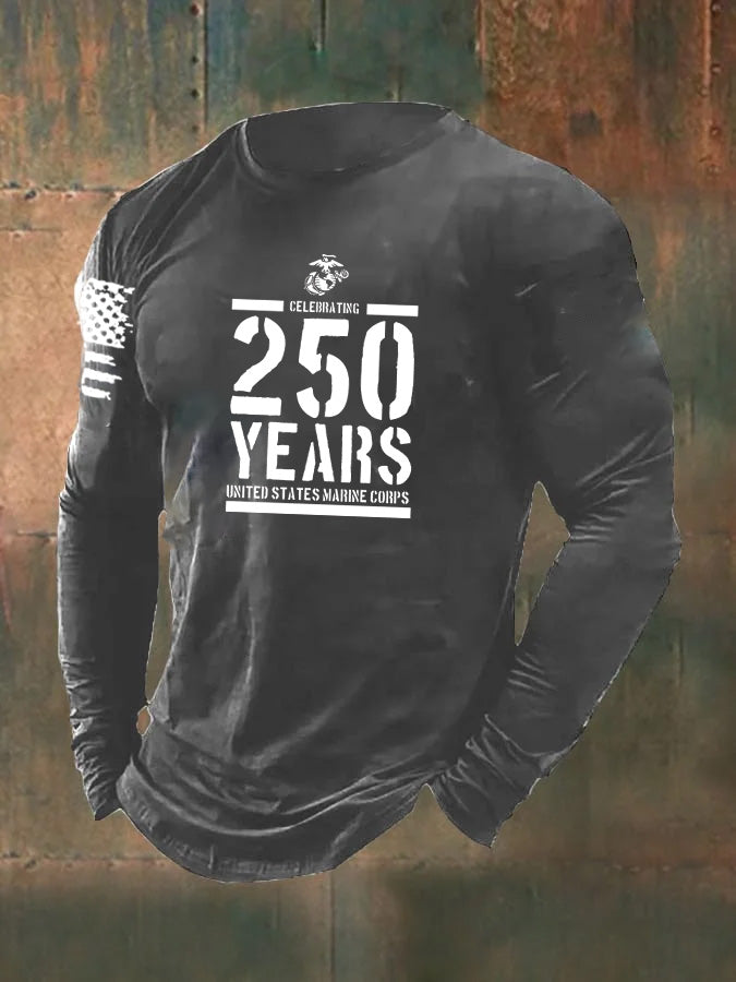 Men's 250 Years Pattern Long Sleeve T-Shirt
