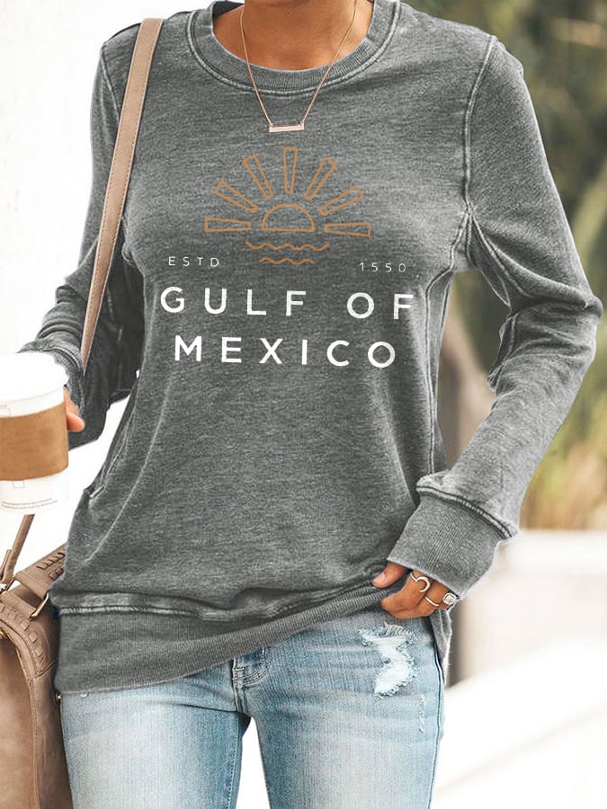 Women'S Gulf Of Mexico Print Sweatshirt