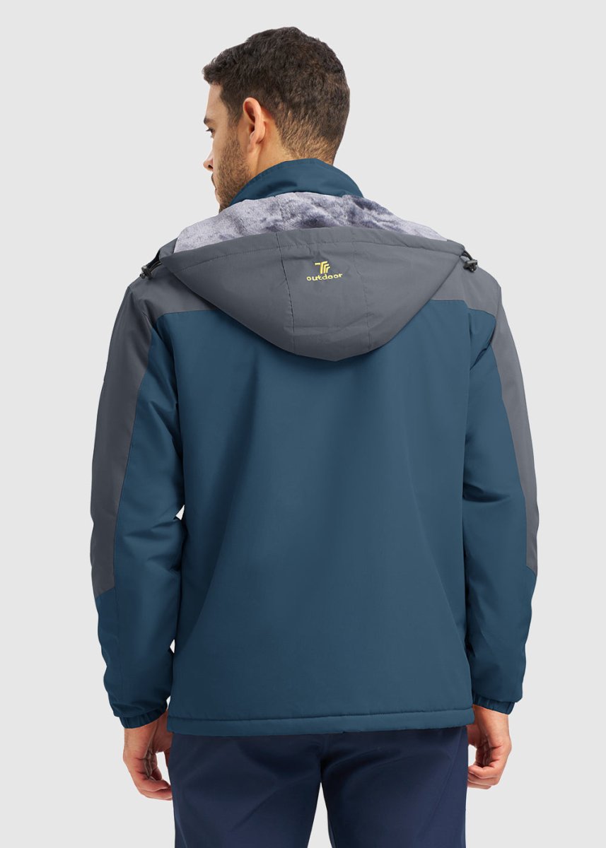 Men's Water Resistant Skiing Windbreaker Hooded Jacket