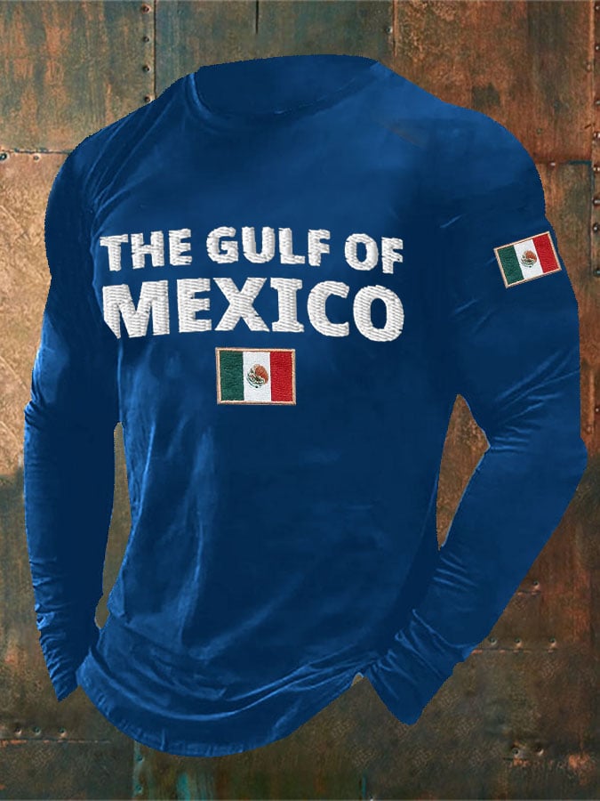 Men'S Retro Gulf of Mexico Print T-Shirt
