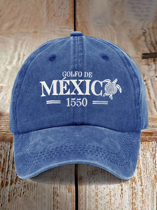 Gulf Of Mexico Est 1550 Printed Baseball Cap