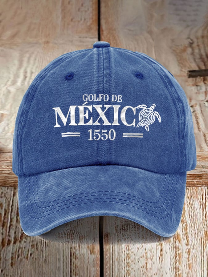 Gulf Of Mexico Est 1550 Printed Baseball Cap