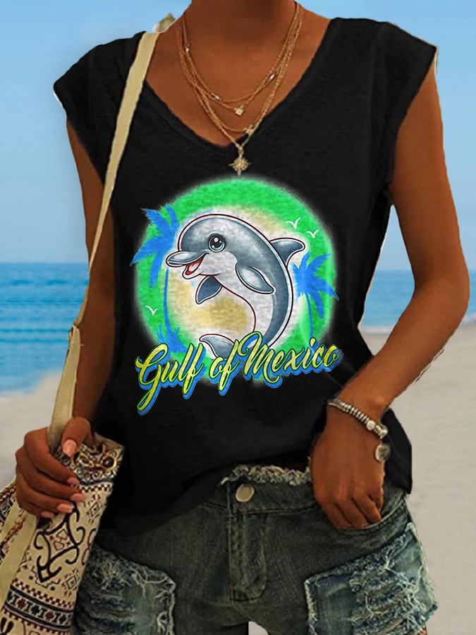 Women's Golfo De Mexico Print Tank Top
