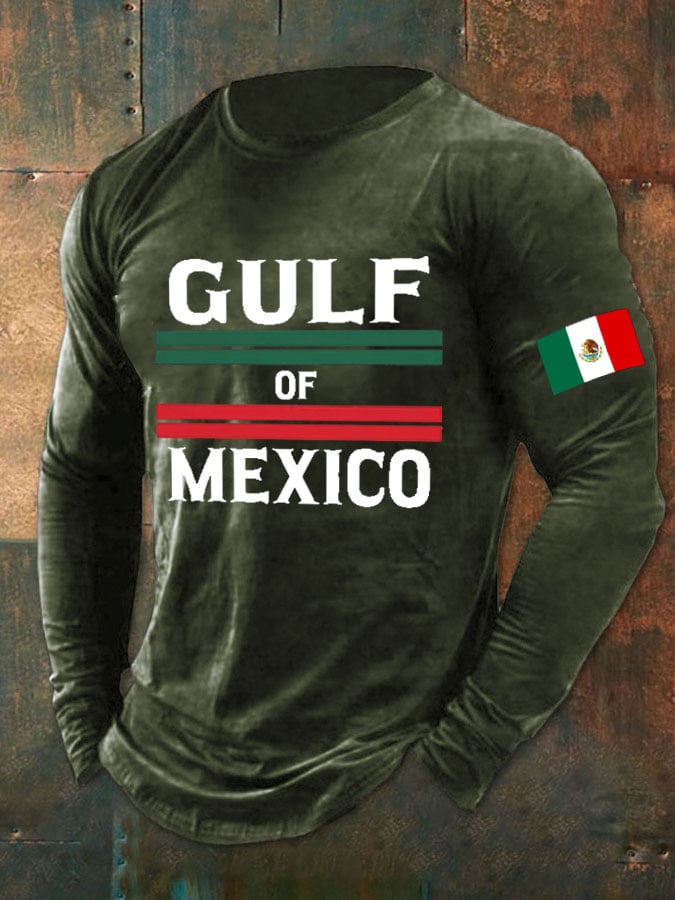 Men's Gulf Of Mexico Print Long Sleeve T-Shirt
