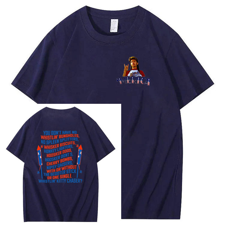 Get ready for 4th of July with this Joe Dirt Pattern Print T-Shirt